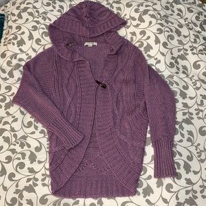 Forever 21- Purple Hooded Cardigan
